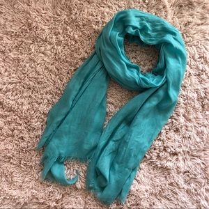 Turquoise light summer scarf